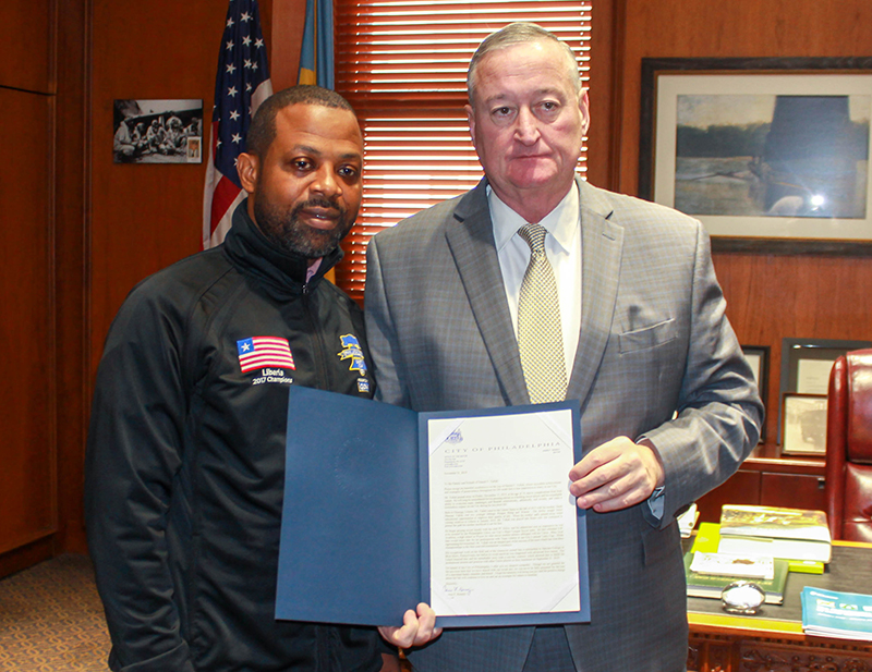 Jason Waylee and Mayor Kenney